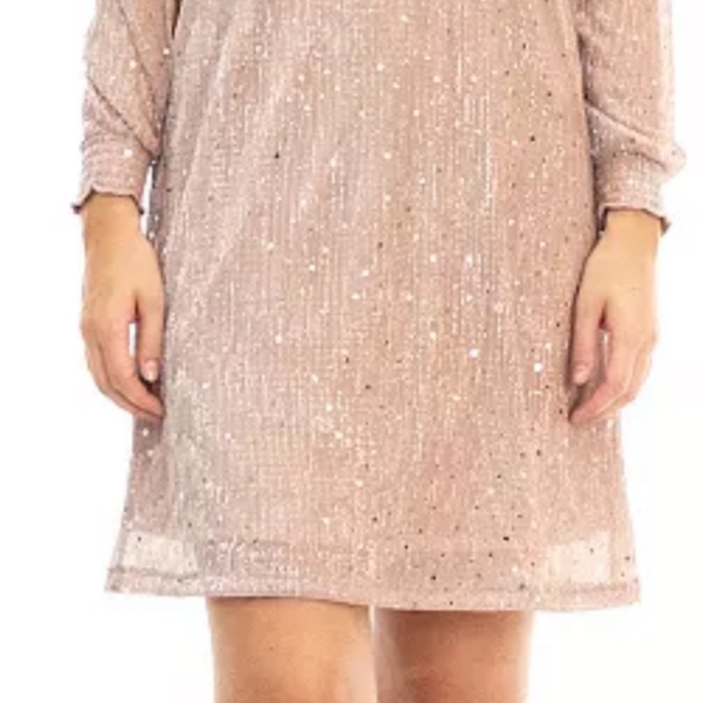 Women's Nina Leonard Float Foil Print Dress size medium new with tags - Picture 4 of 14
